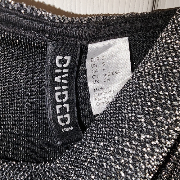 H&M Cropped Sparkle Party Top - Picture 4 of 5